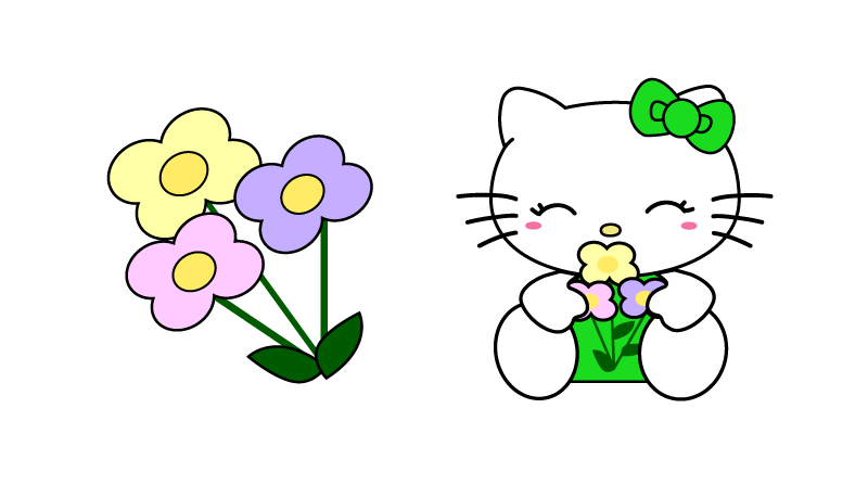 Hello Kitty with Flowers