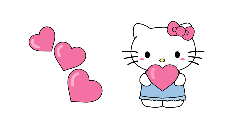 Hello Kitty with hearts